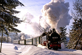 Winterdampf am Fichtelberg, Tanago Eisenbahnreisen Erlebnisreisen